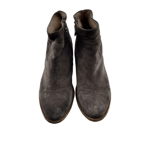 All saints wedge - Gem Allsaints Womens Suede Ankle Boots Size 38 7 Taupe Tan Gray‎ Wedge Heel